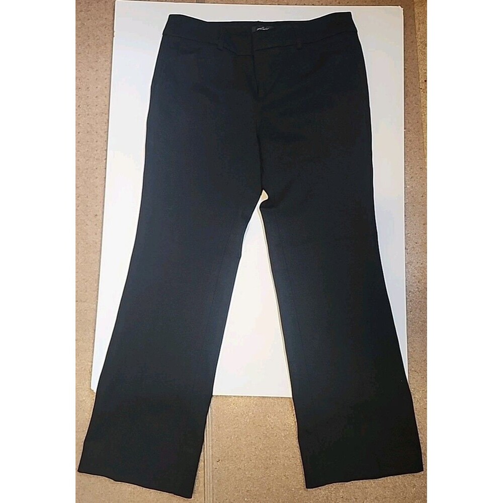 Lord & Taylor Ponte Bootcut Pants Women Petite Medium PM Black Stretch Trousers